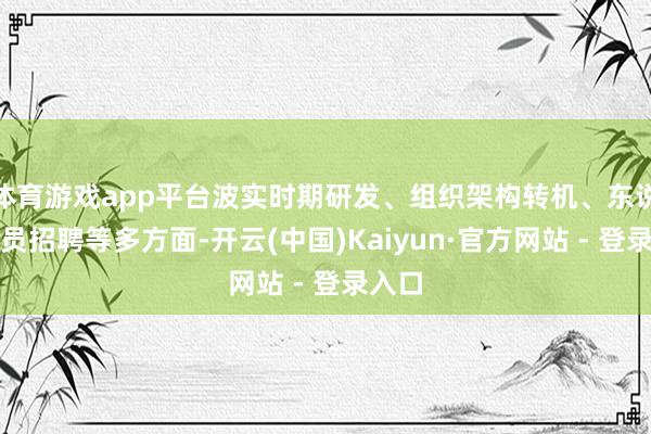 体育游戏app平台波实时期研发、组织架构转机、东说念主员招聘等多方面-开云(中国)Kaiyun·官方网站 - 登录入口