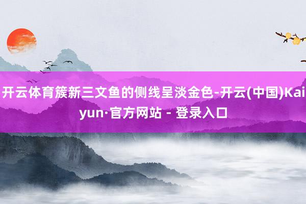 开云体育簇新三文鱼的侧线呈淡金色-开云(中国)Kaiyun·官方网站 - 登录入口